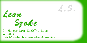 leon szoke business card